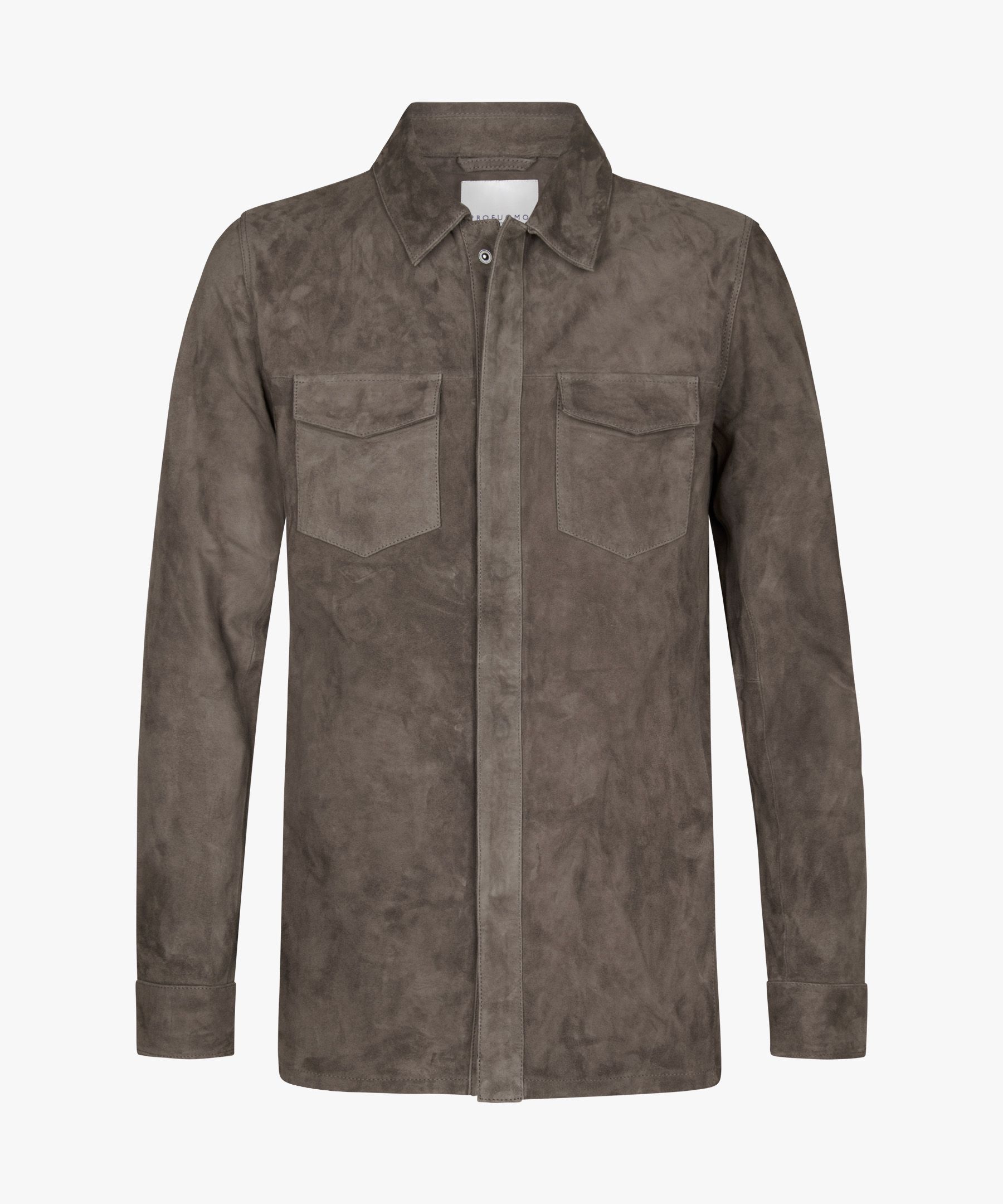 Taupe suede overshirt