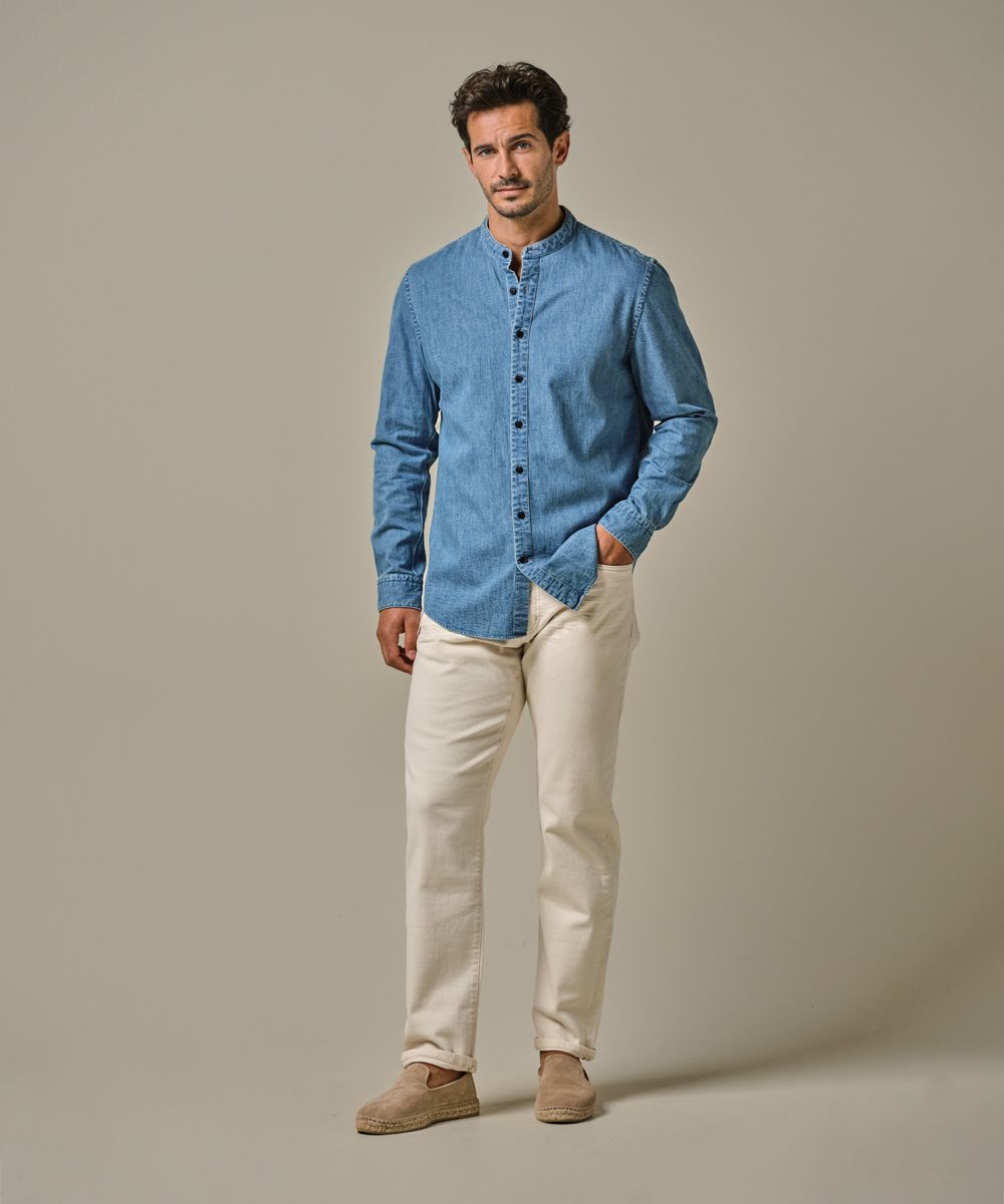 Japanese denim standing collar | Profuomo B.V.