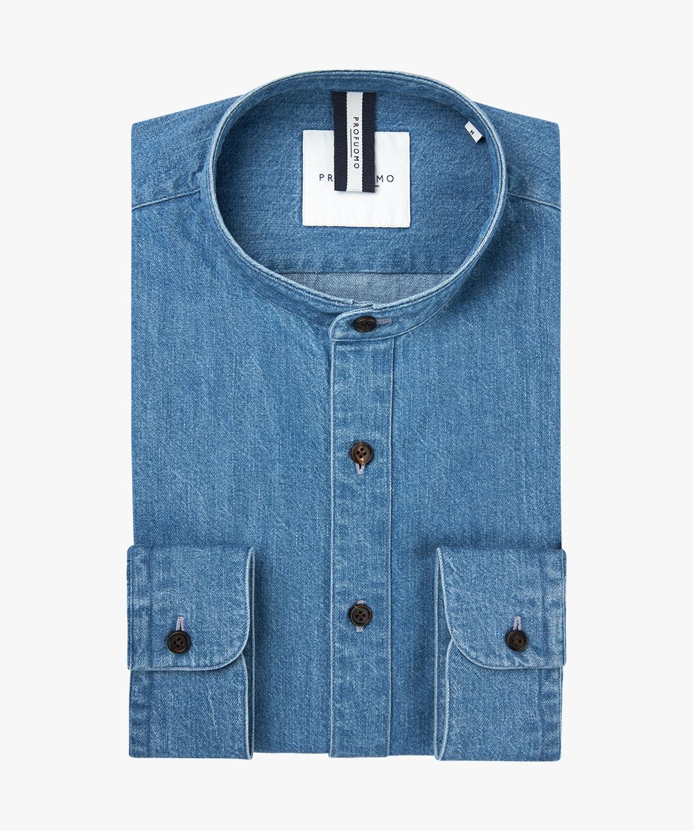 Japanese denim standing collar | Profuomo B.V.