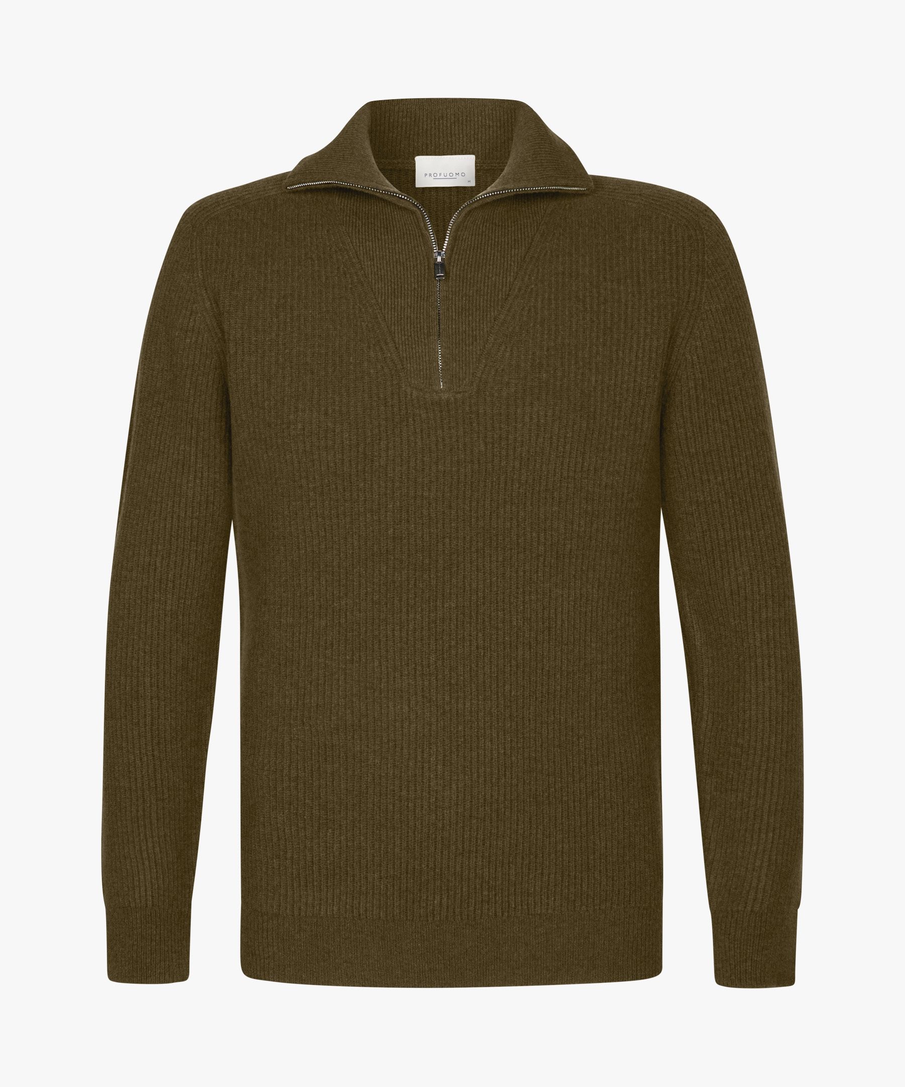 Dark green wool half zip