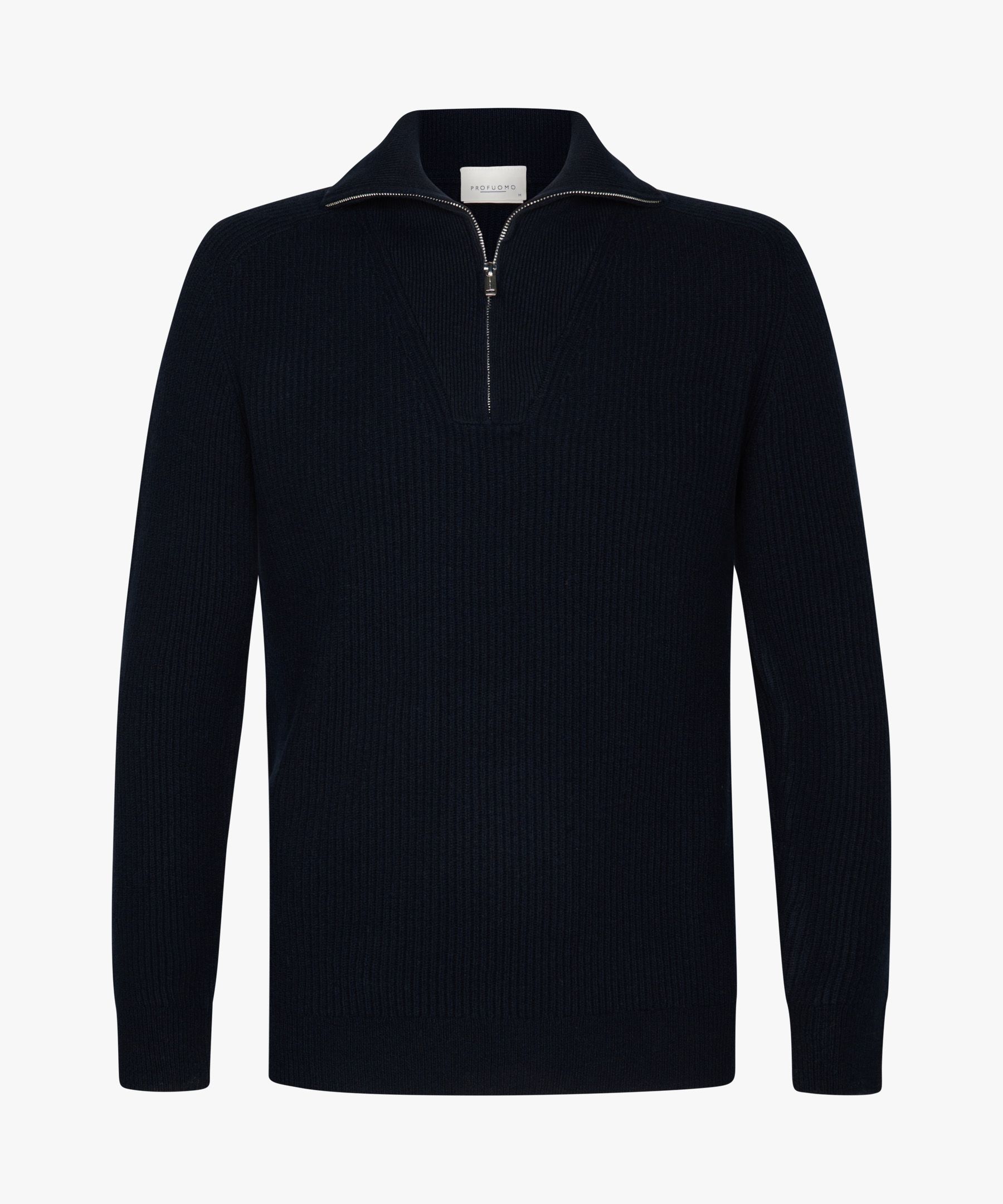 Navy wool half zip
