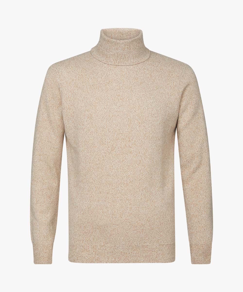 Off white wool blend turtleneck