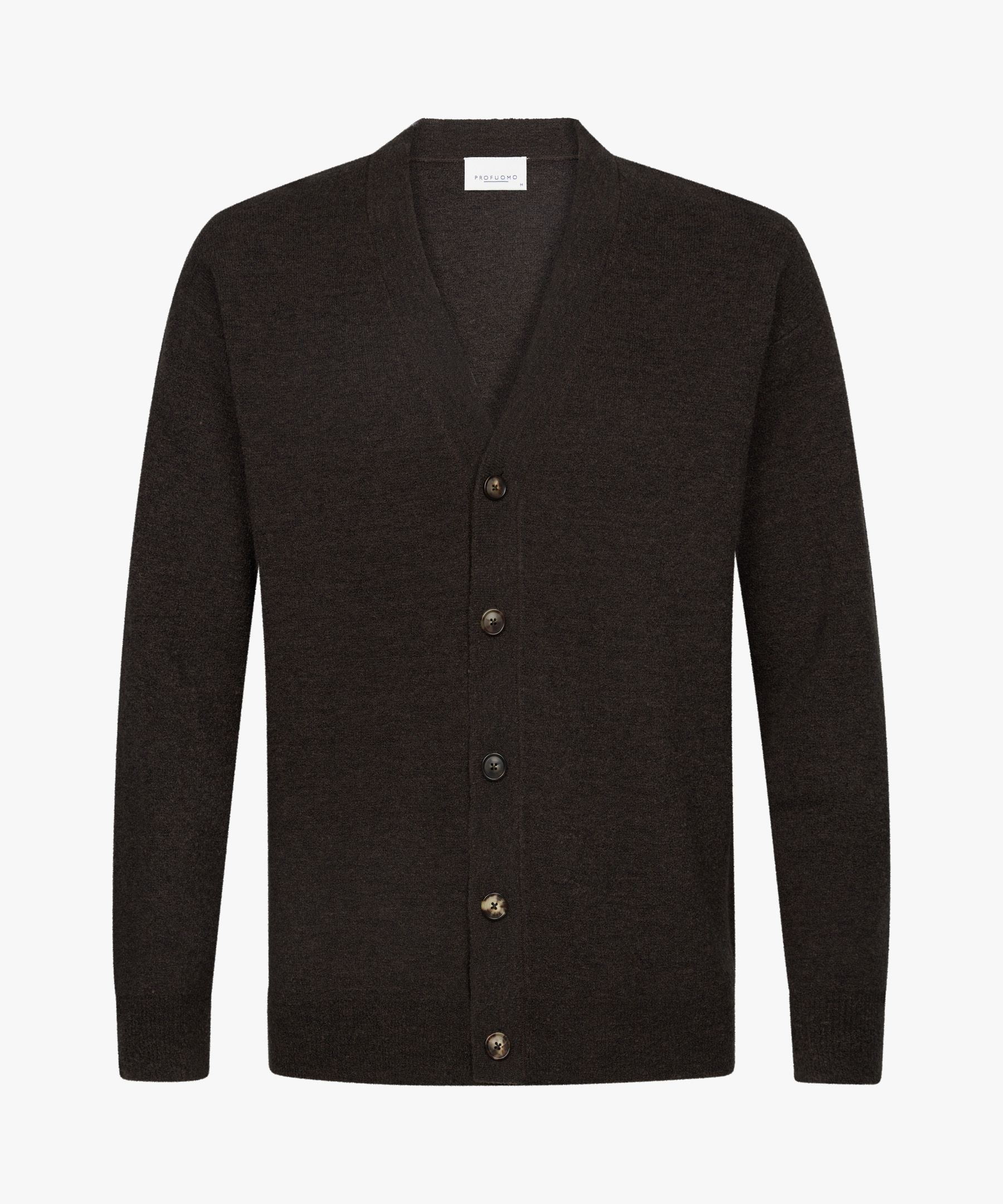 Bruine boiled wollen vest