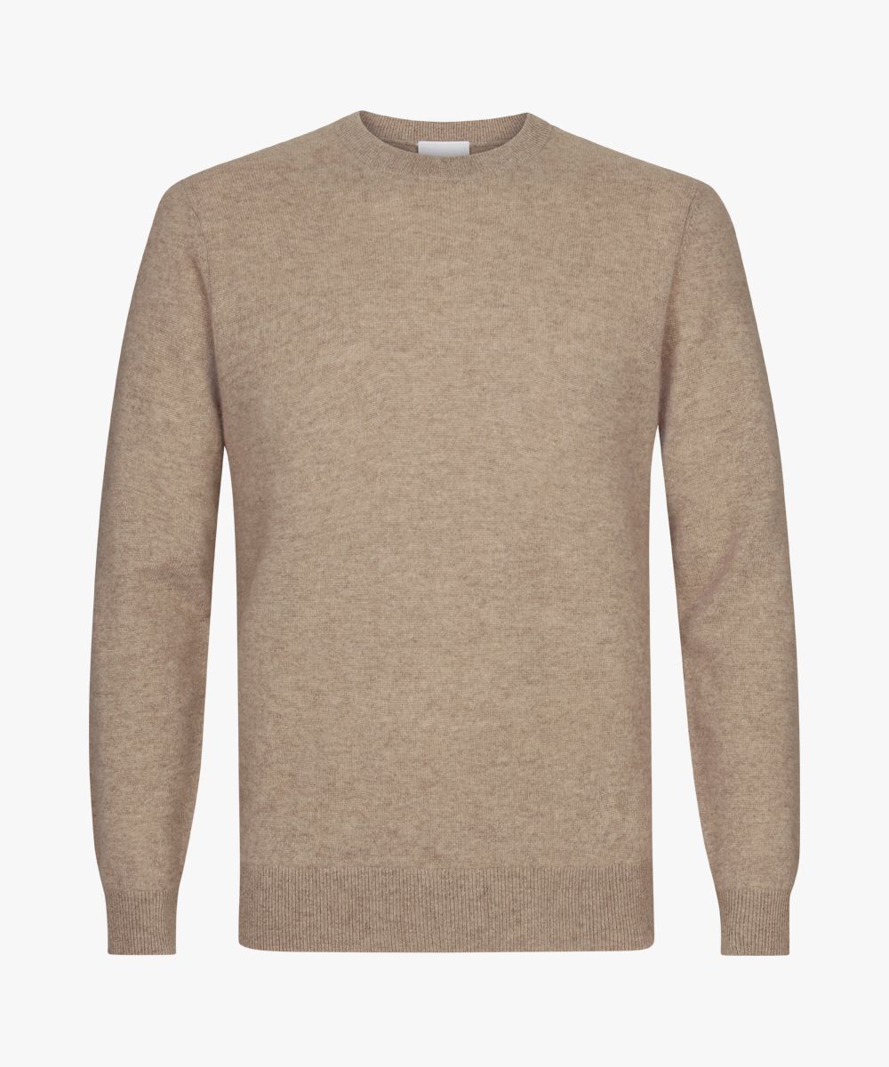 Taupe cashmere crewneck