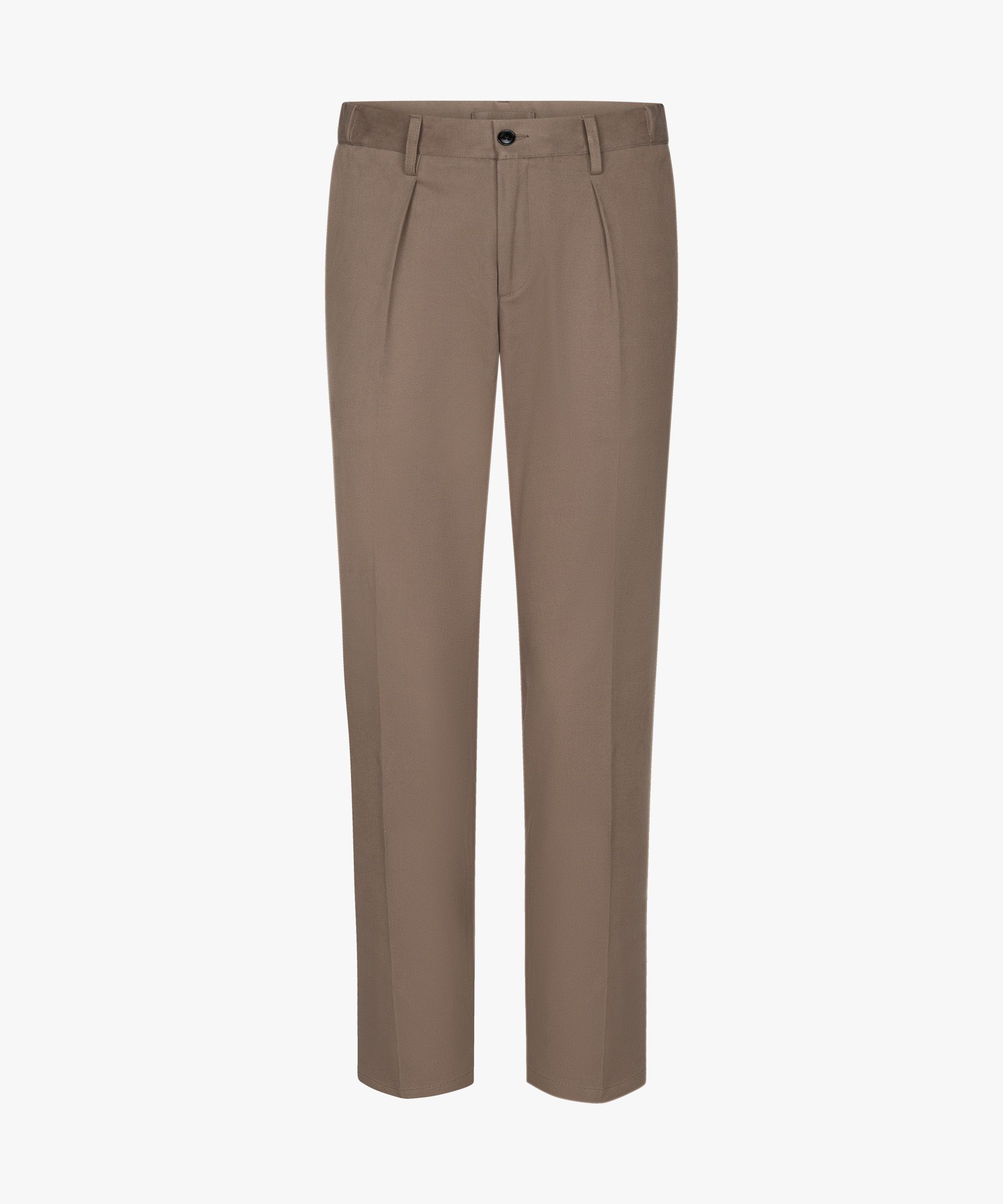 Brown twill relaxed fit chino