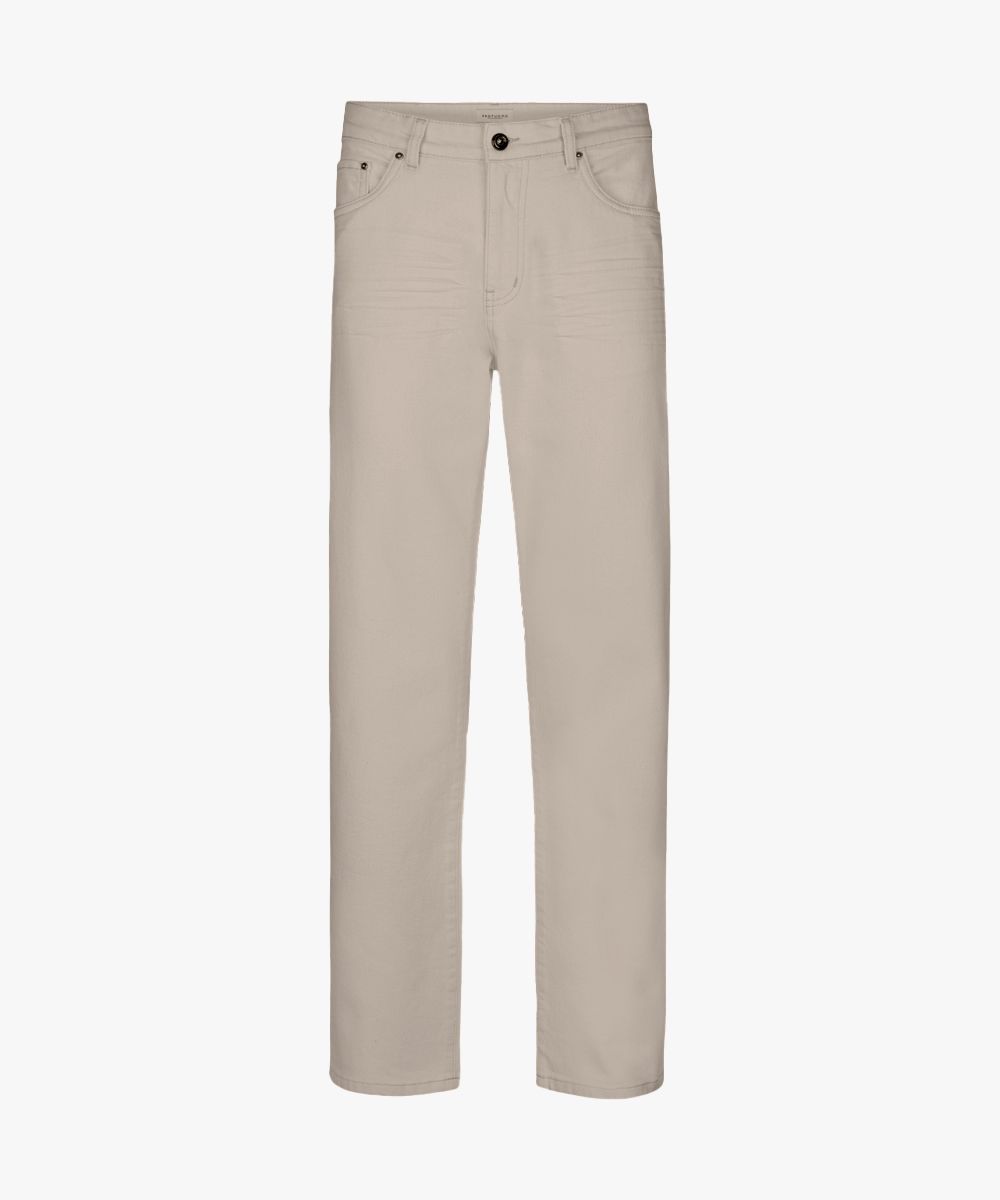 Cremefarbene Denim Relaxed Chino