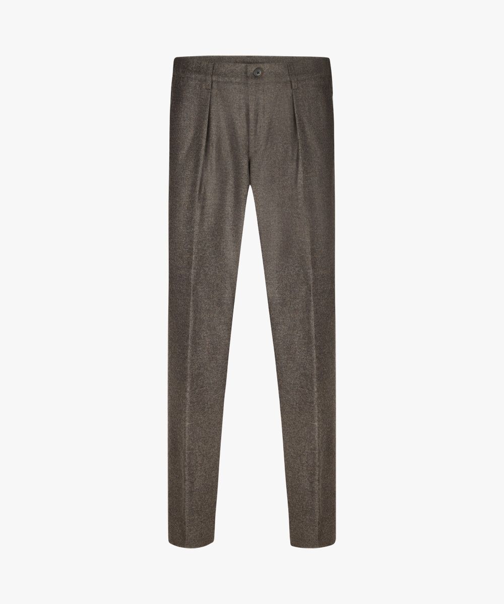 Bruine wol flanel broek