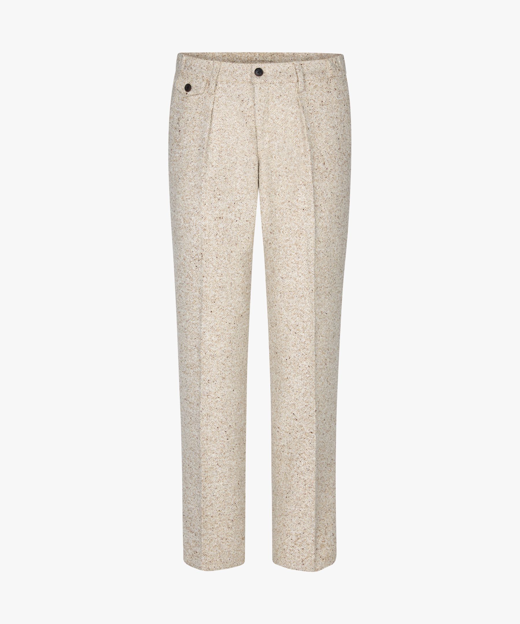 Beige wol blend broek