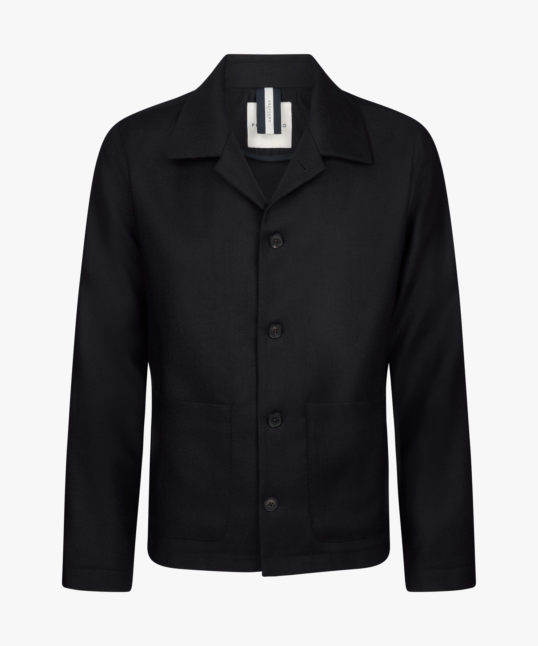 Navy lichtgewicht wollen overshirt