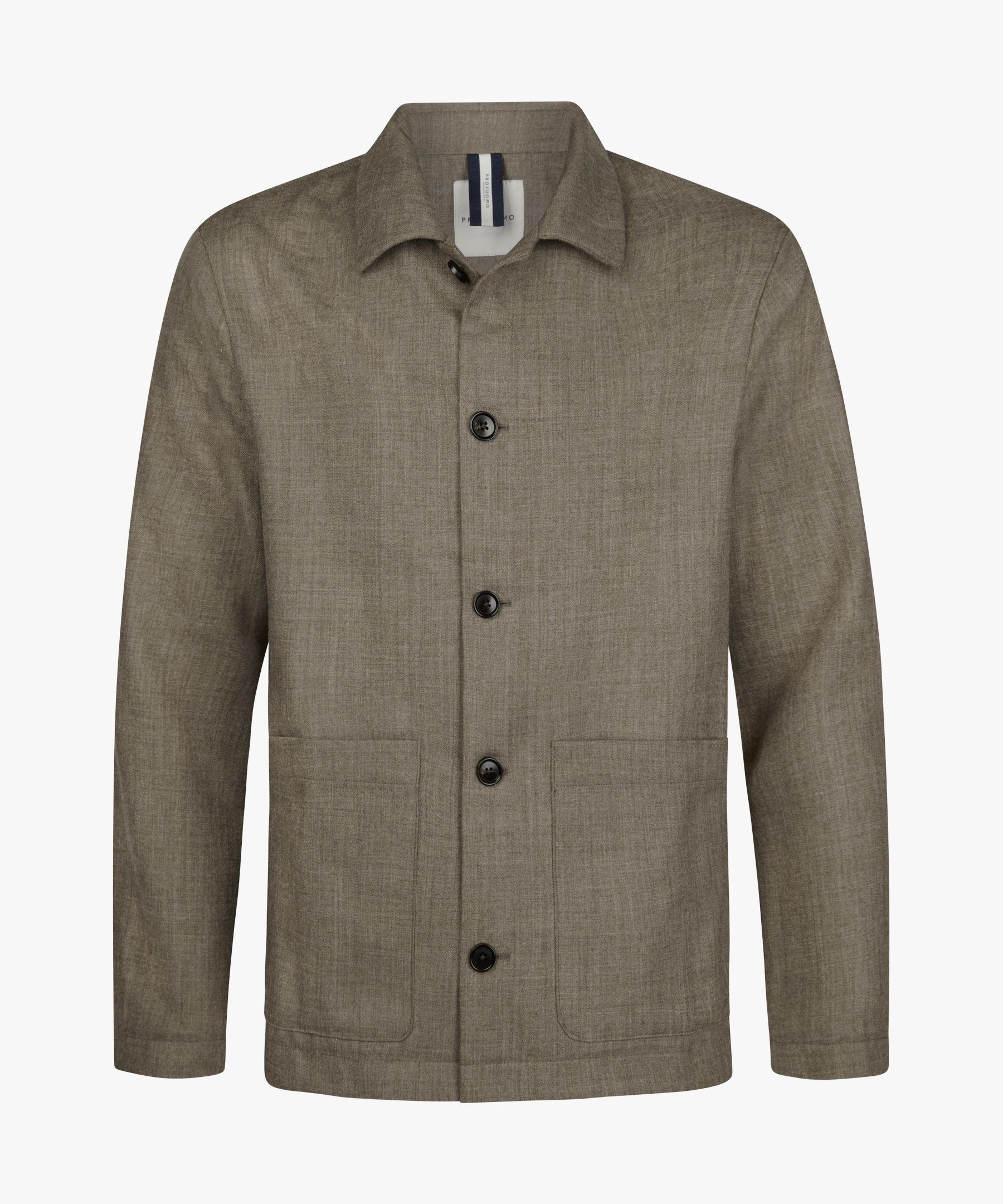 Brown lightweight wool overshirt