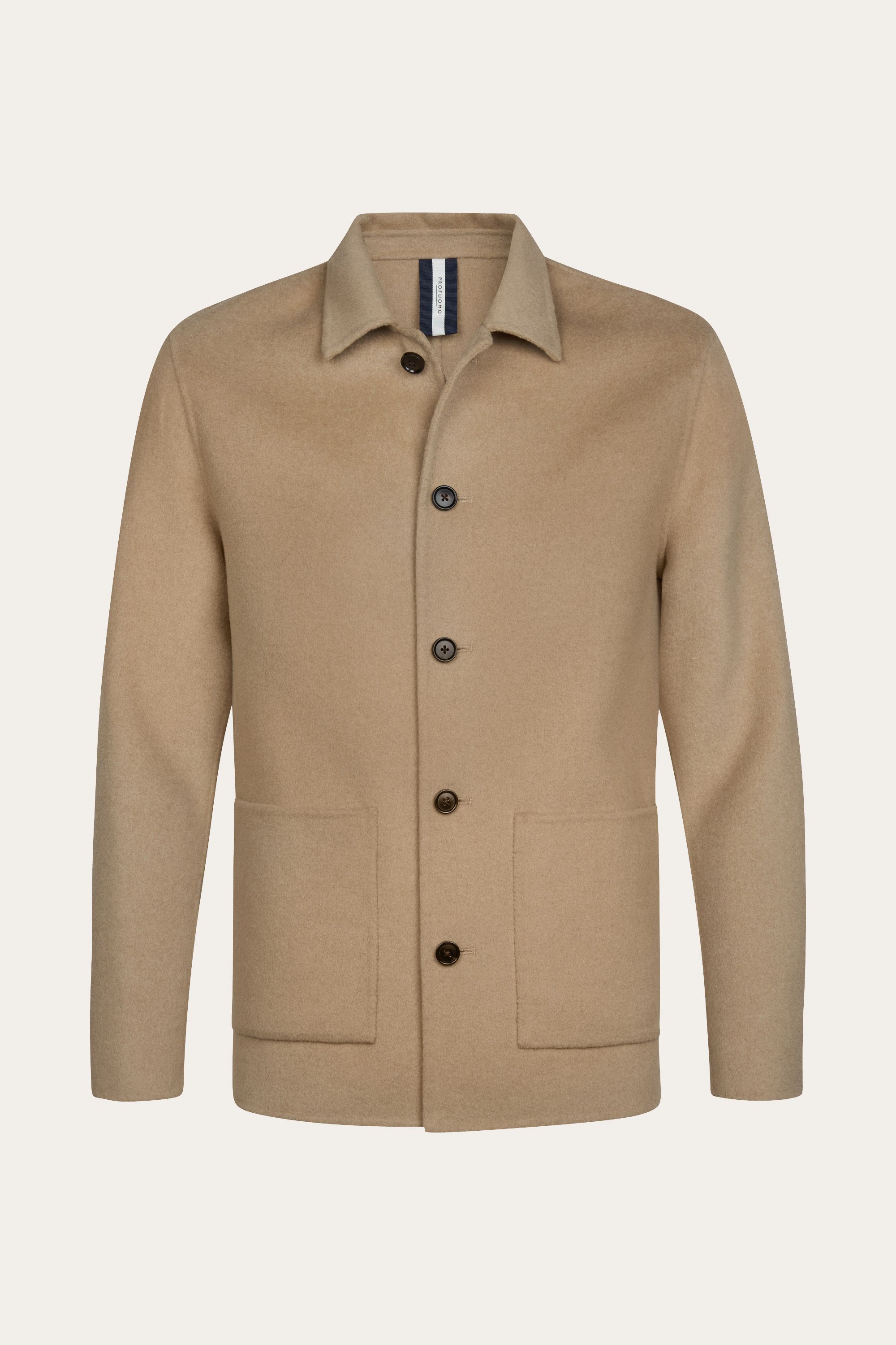 Camel Wolle Single-Layer Overshirt