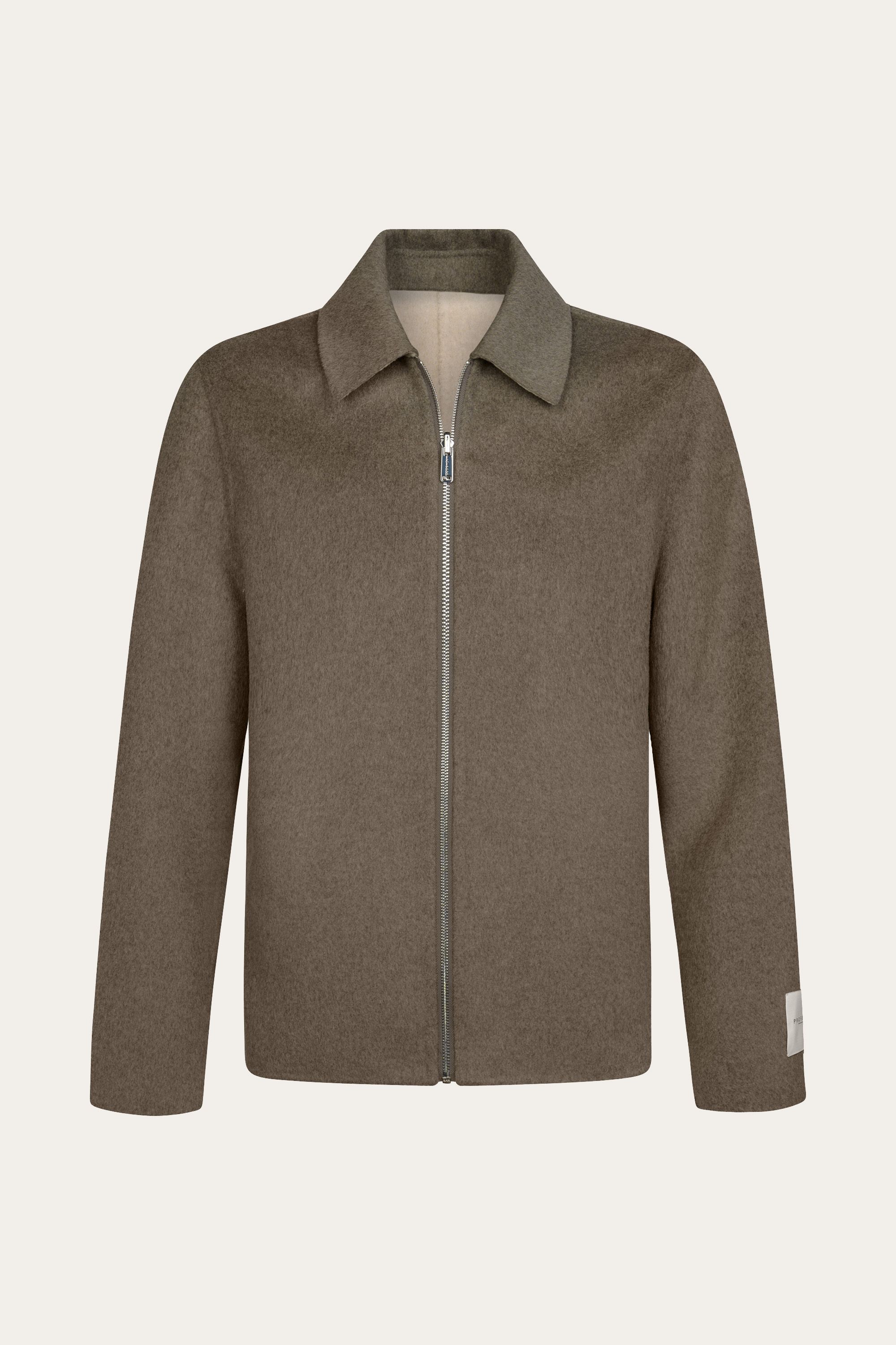 Bruin reversible wollen overshirt