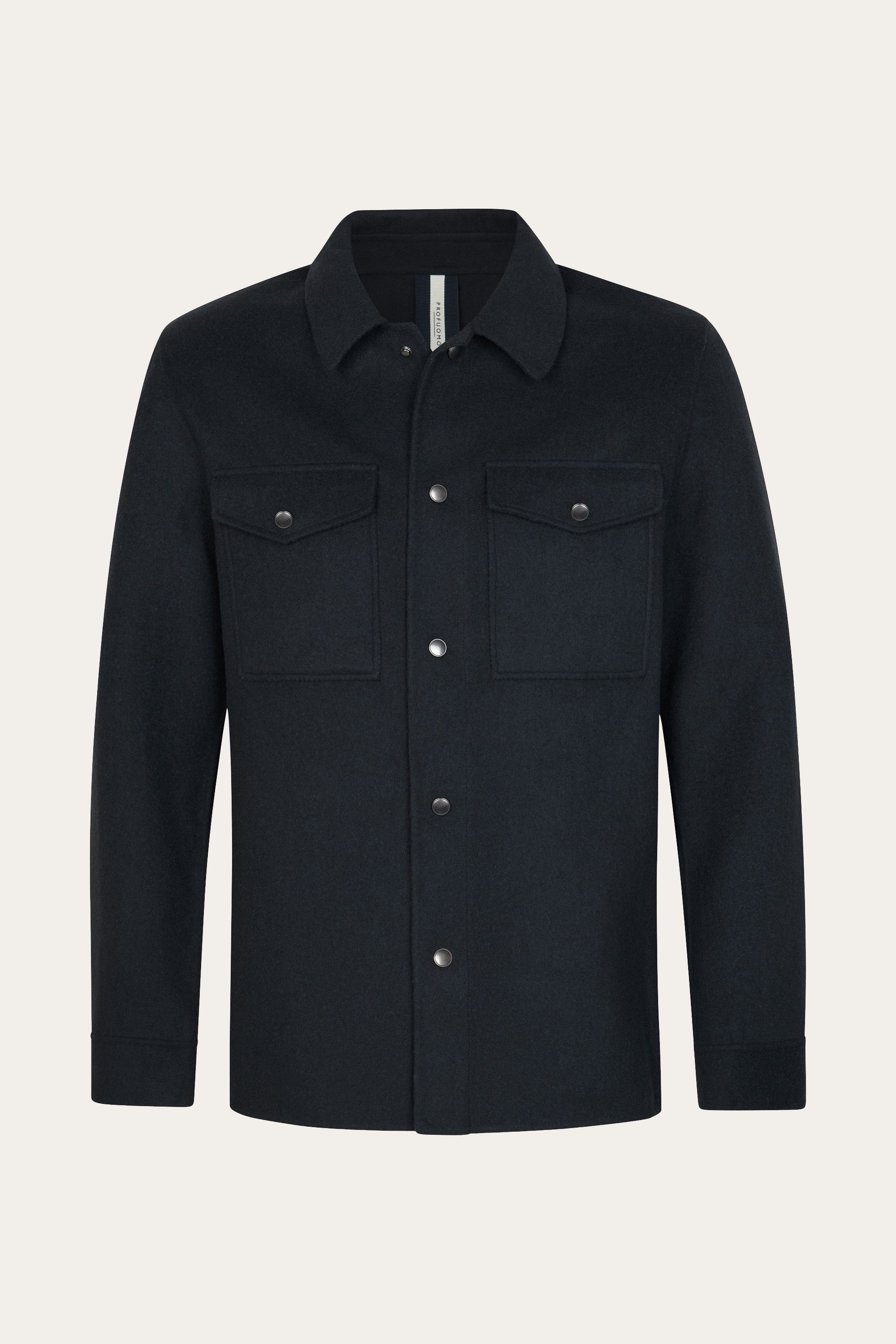 Navy press button overshirt