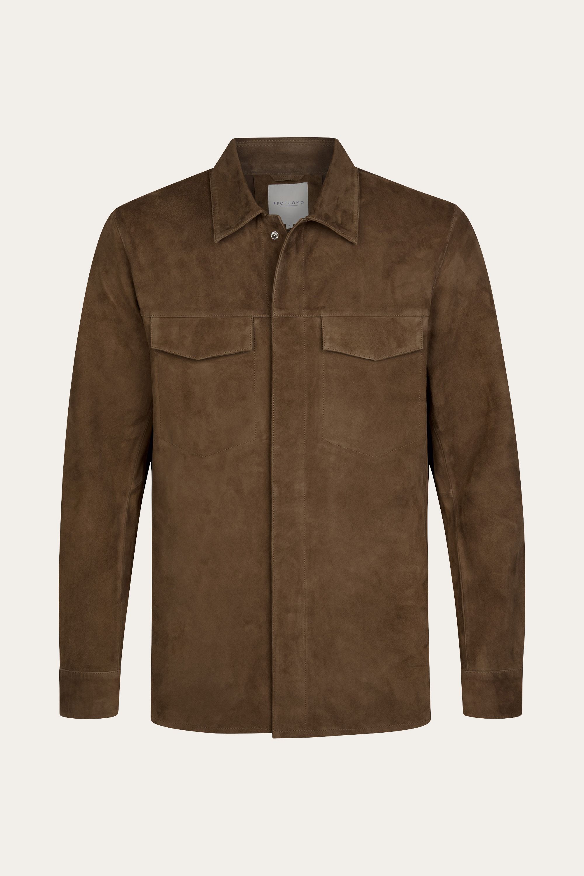 Brown suede overshirt