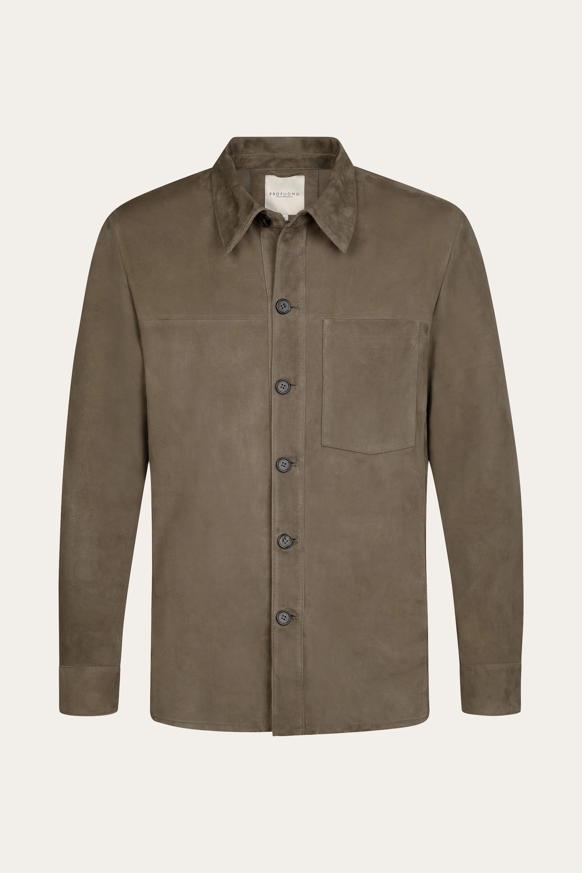 Taupe suede overshirt