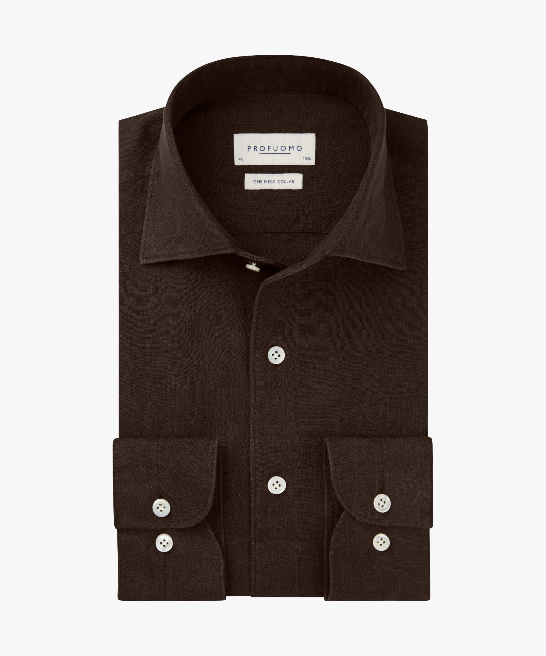 Dark brown linen one piece shirt