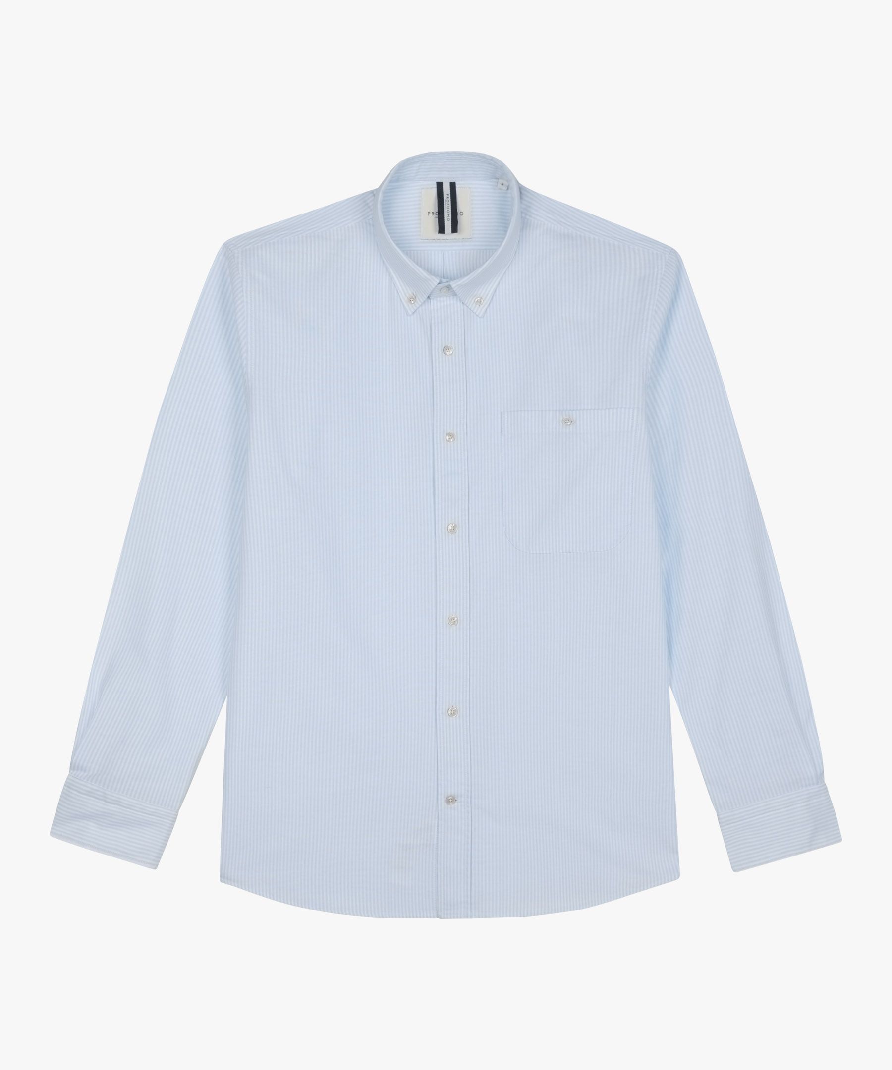 Blauw albini button down overhemd