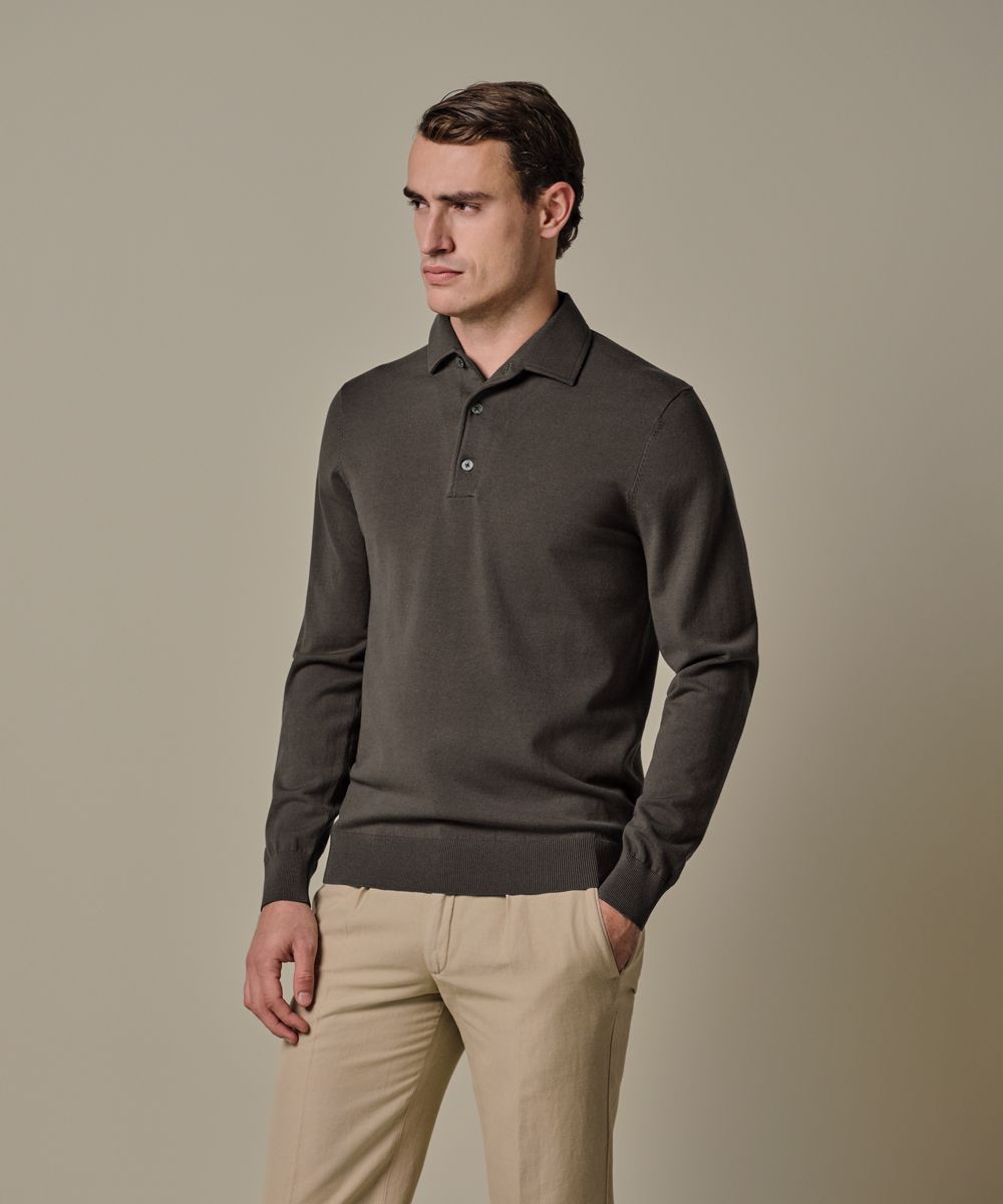 Navy Luxury Basic one piece polo | Profuomo B.V.