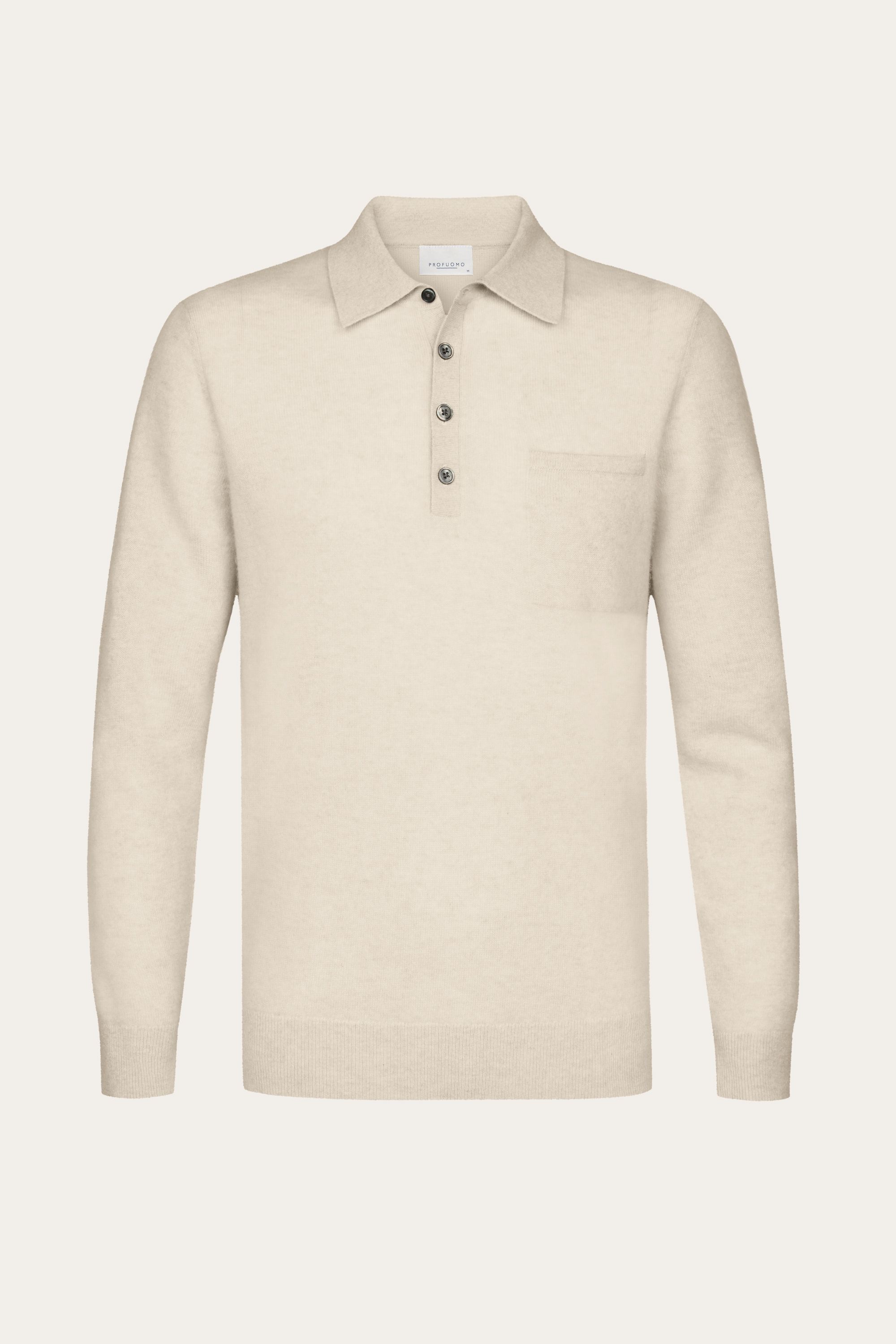 Sand cashmere polo