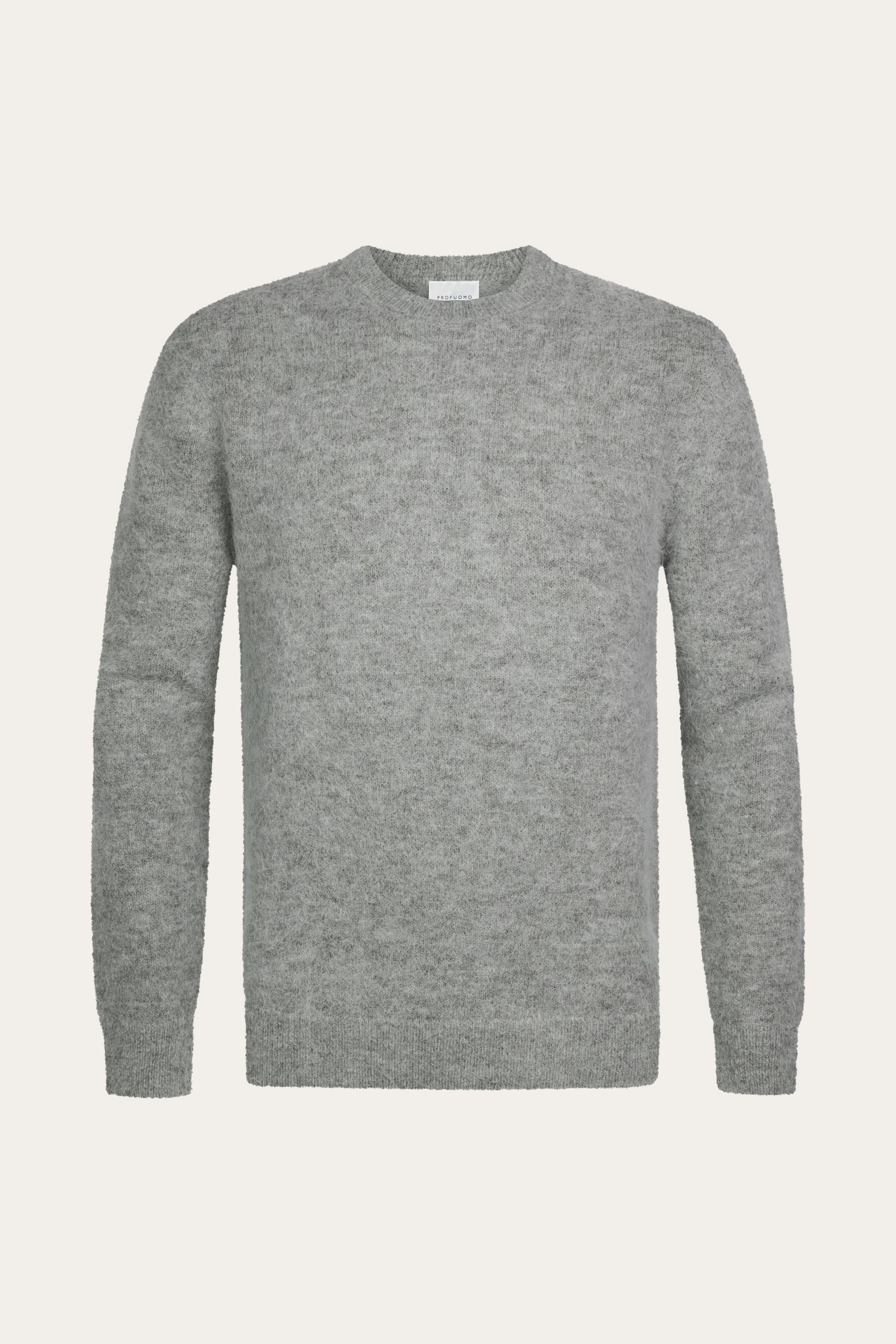 Grey wool alpaca crewneck