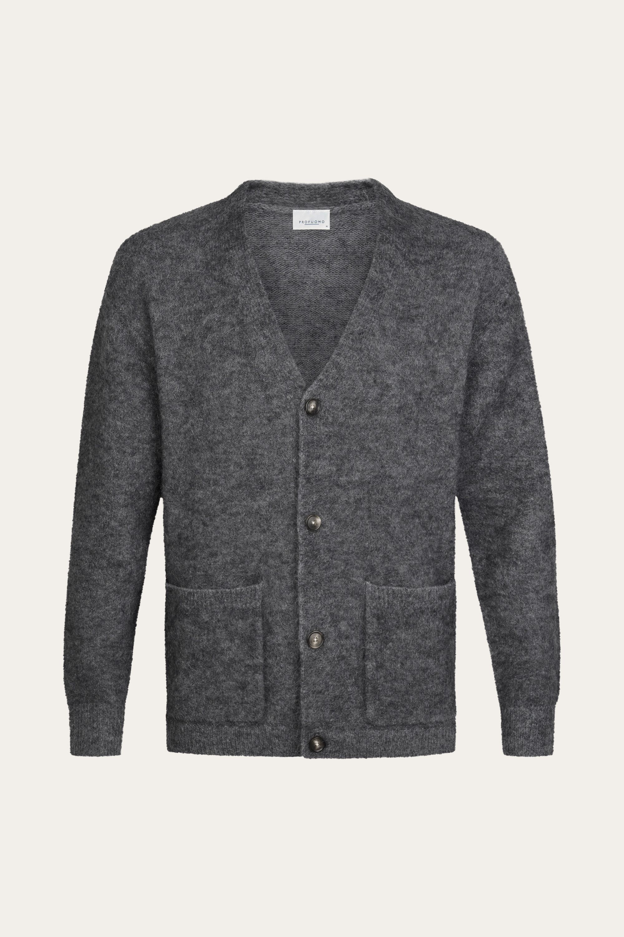 Anthra wool alpaca cardigan