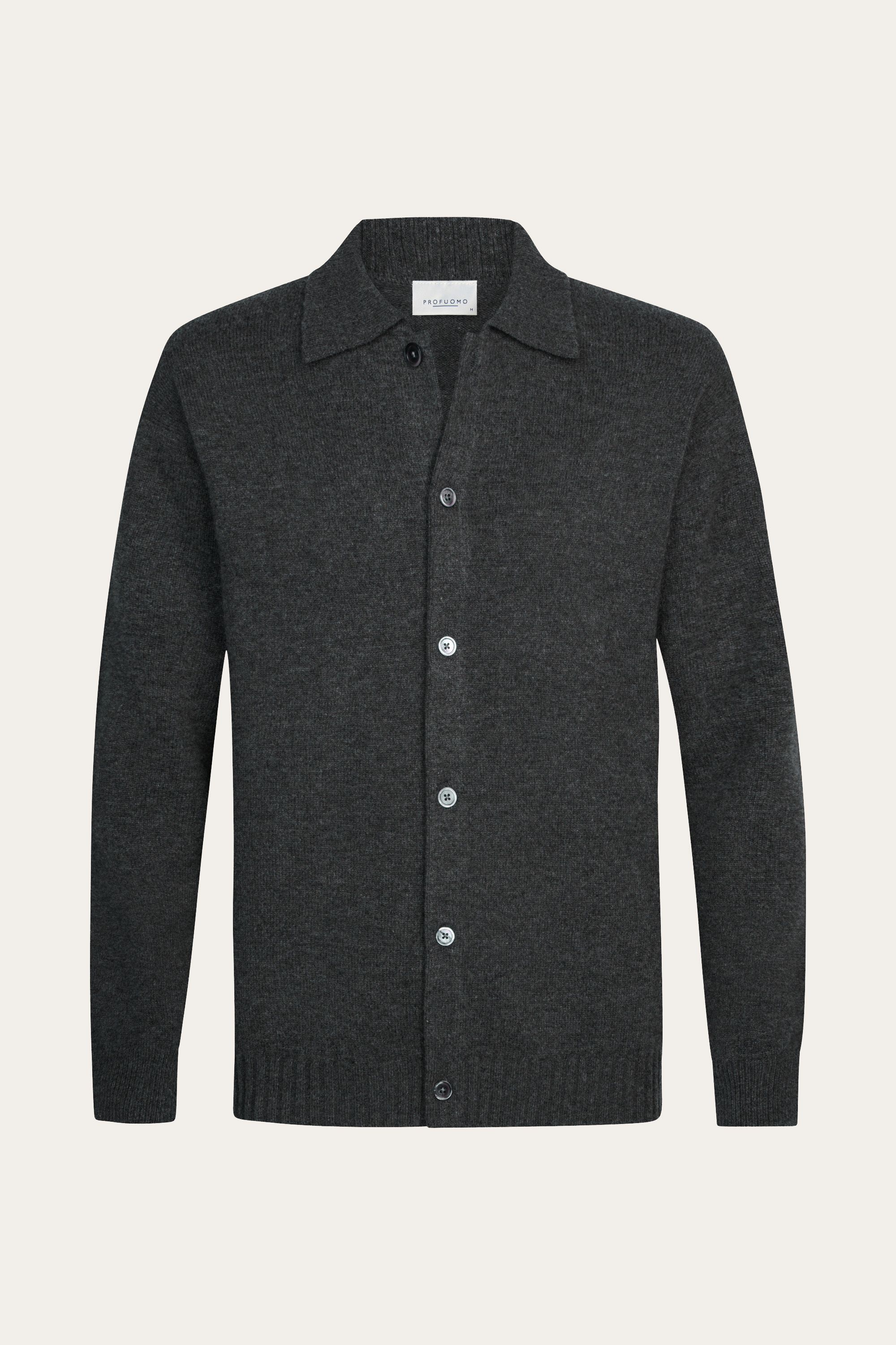 Anthrazit Soft Wolle Cardigan