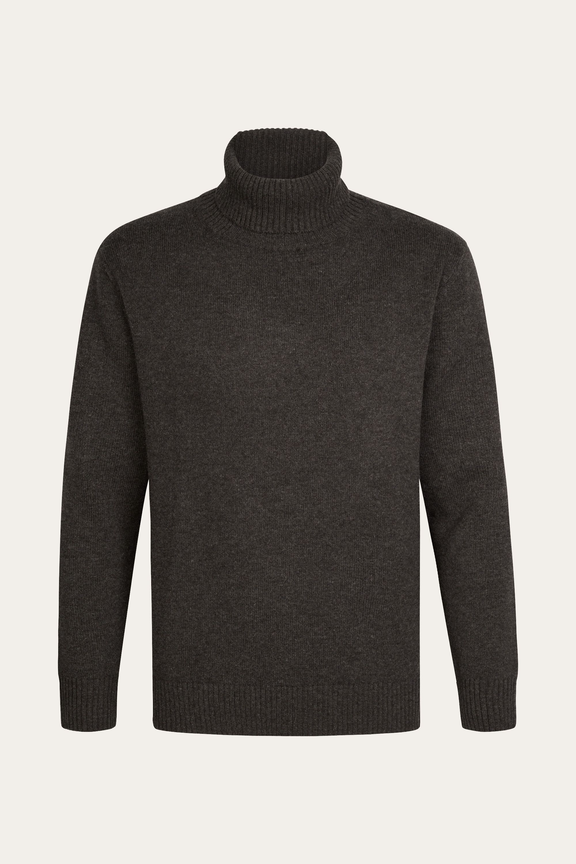 Brown soft wool turtleneck