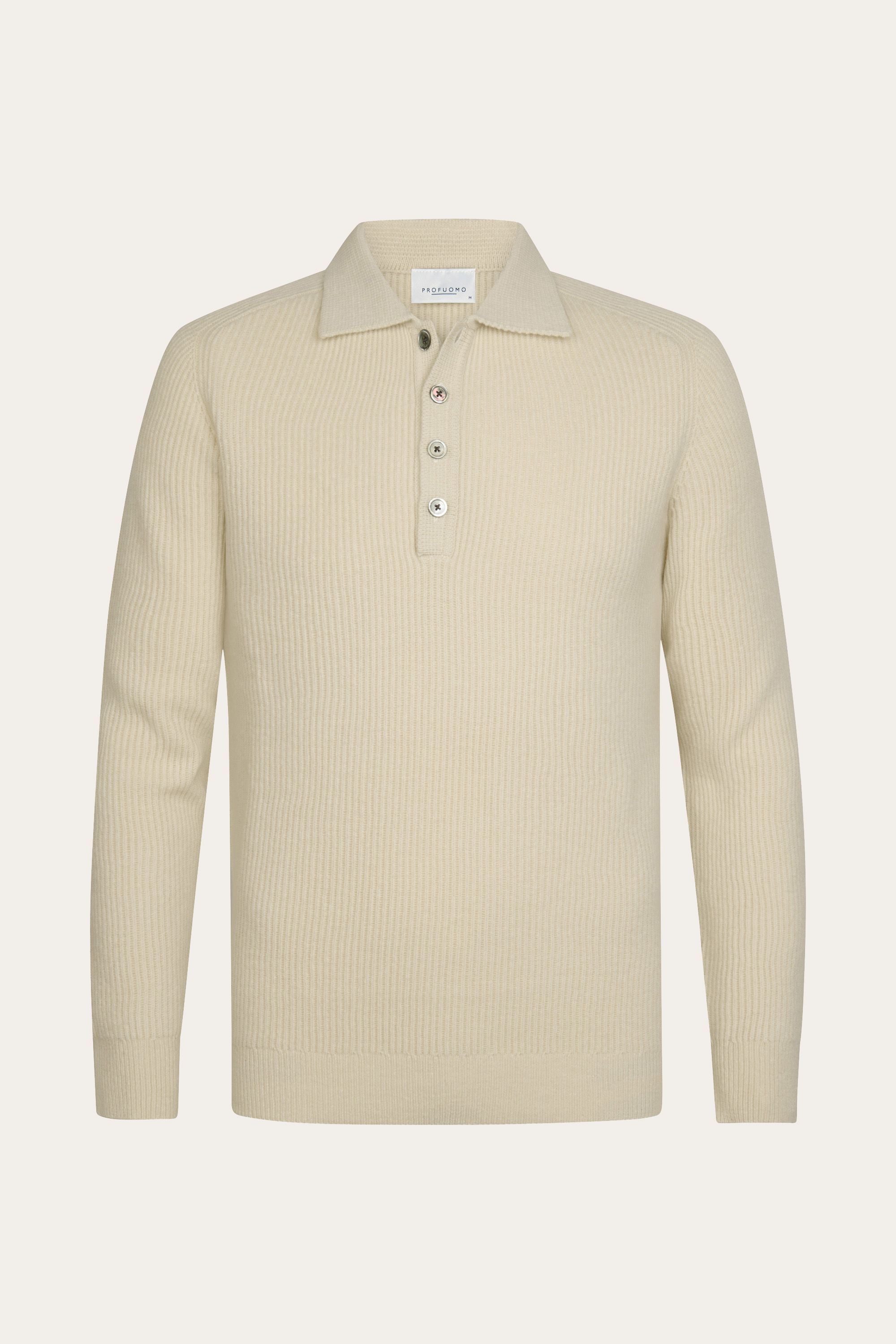 Sand heavy wool polo