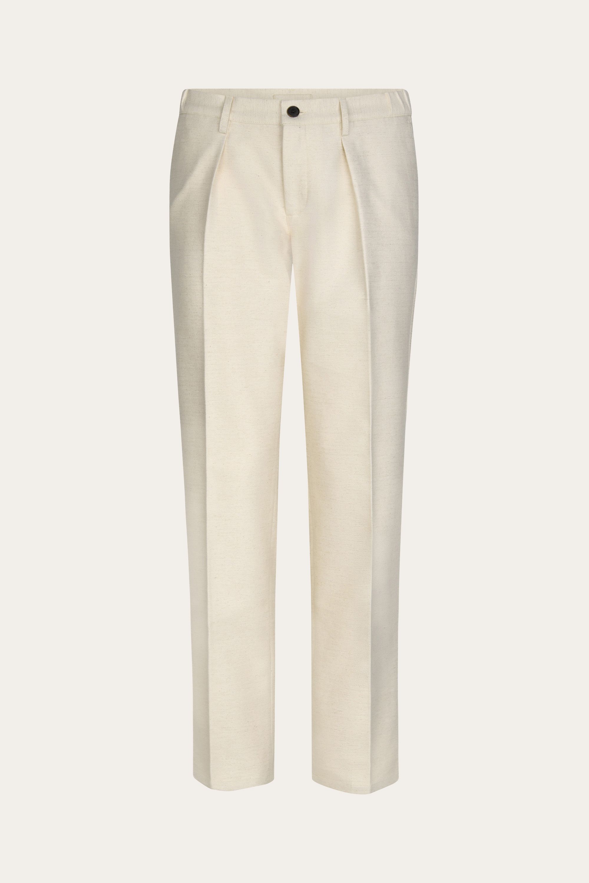 Raw white cotton structure chino