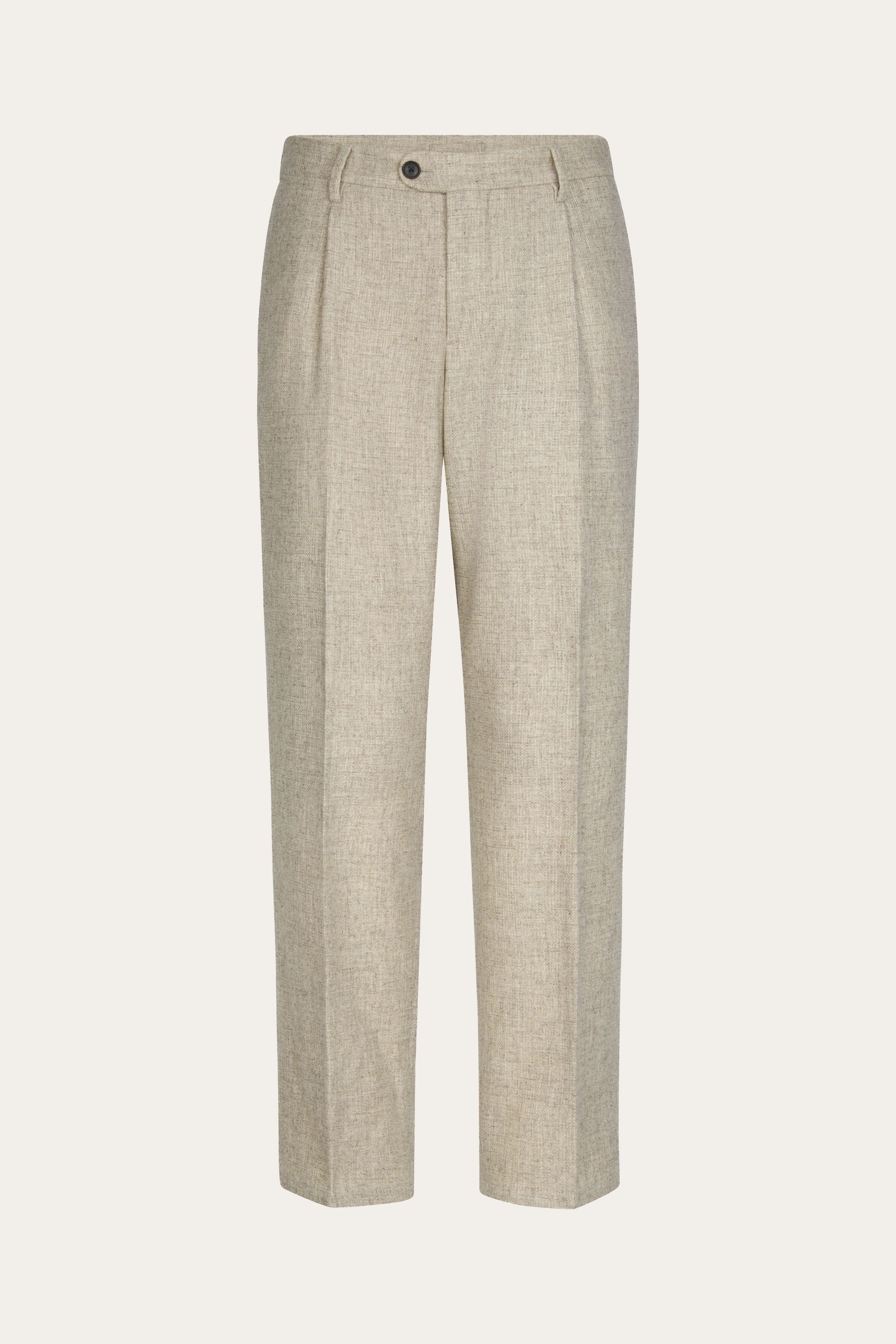 Light beige wool trousers