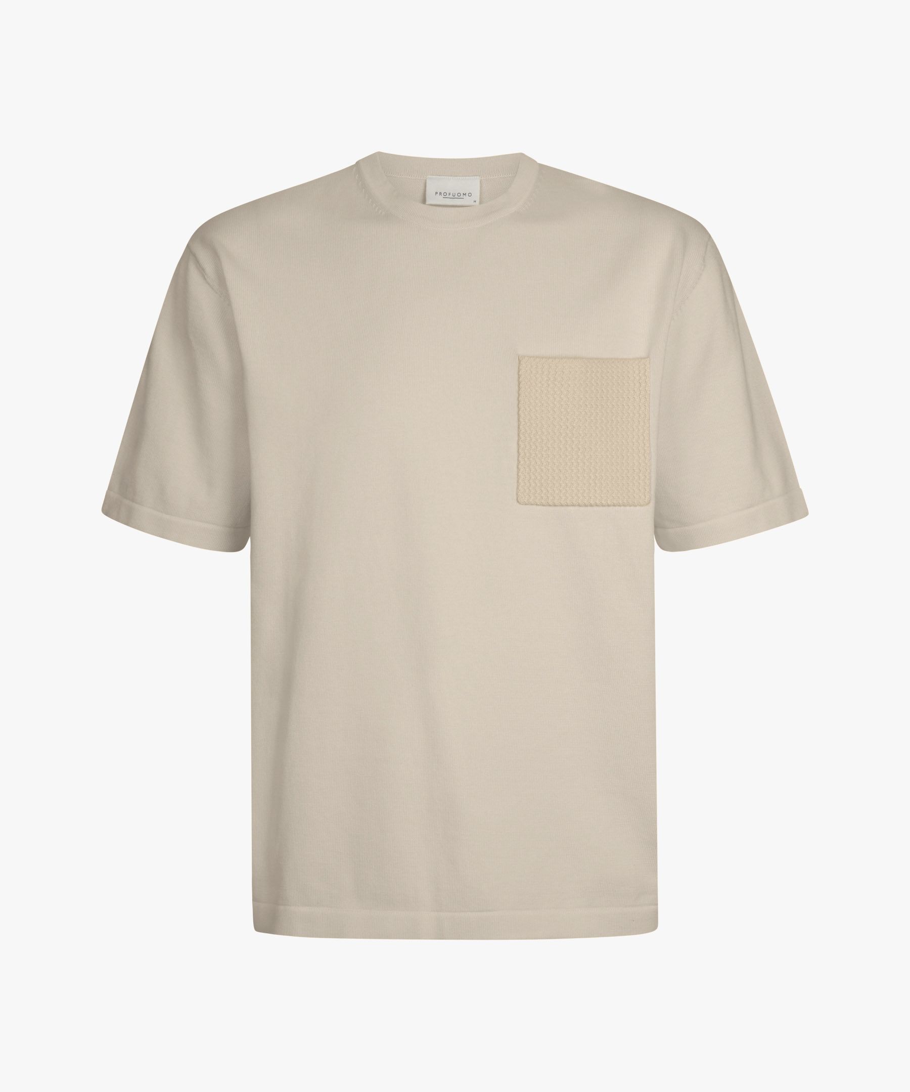 Off-white katoenen t-shirt borstzak
