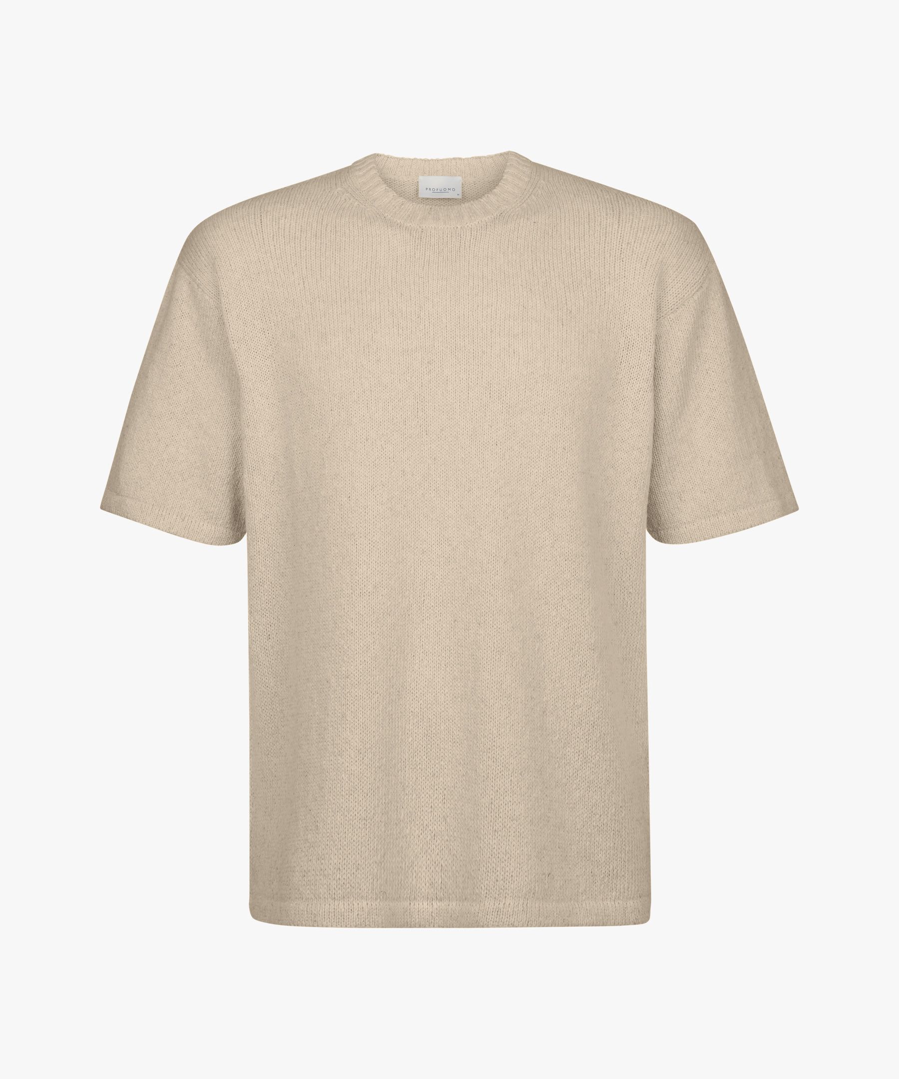 Off-white katoenen linnen t-shirt