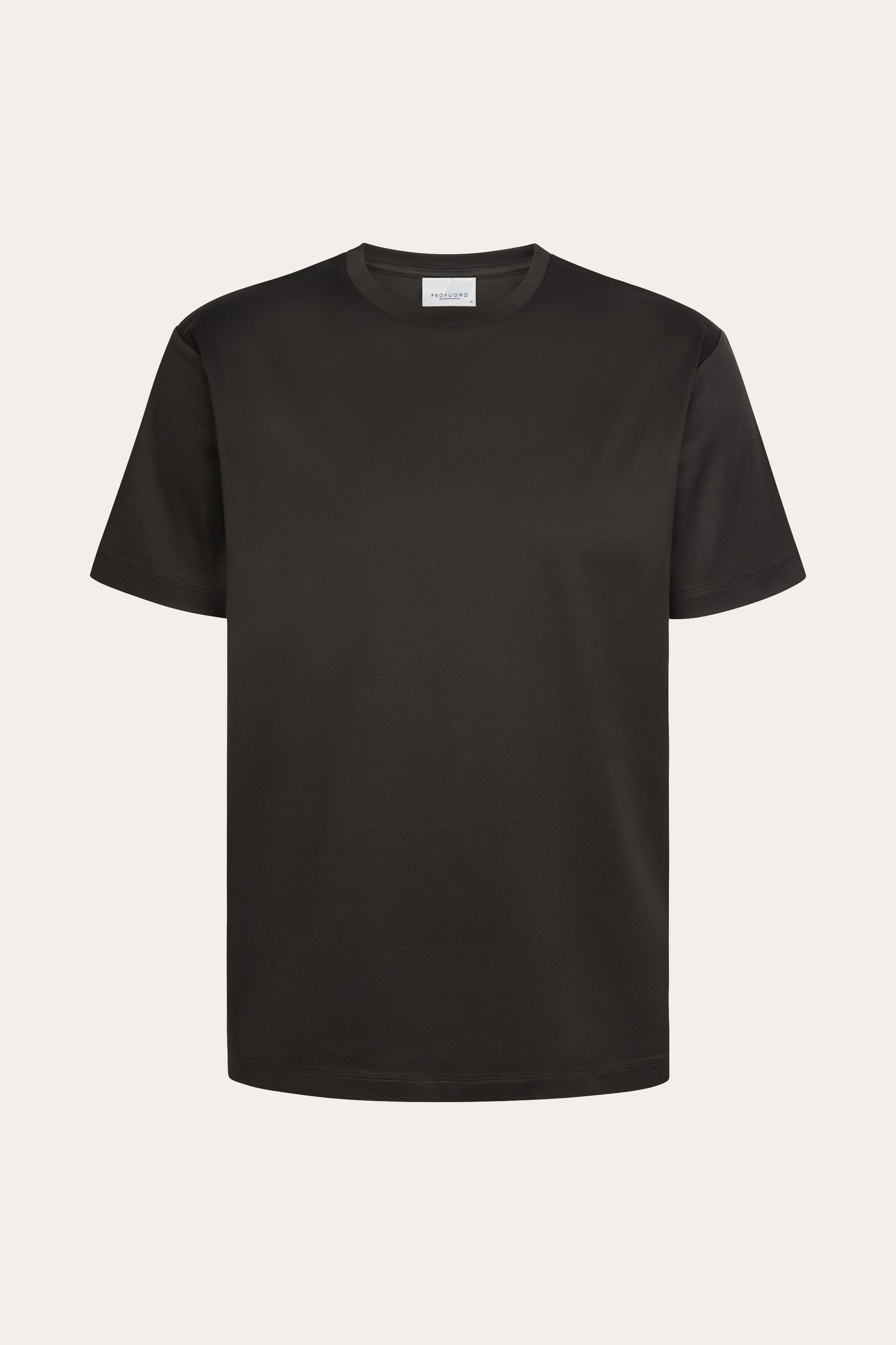 Donkerbruin Pima katoen T-shirt