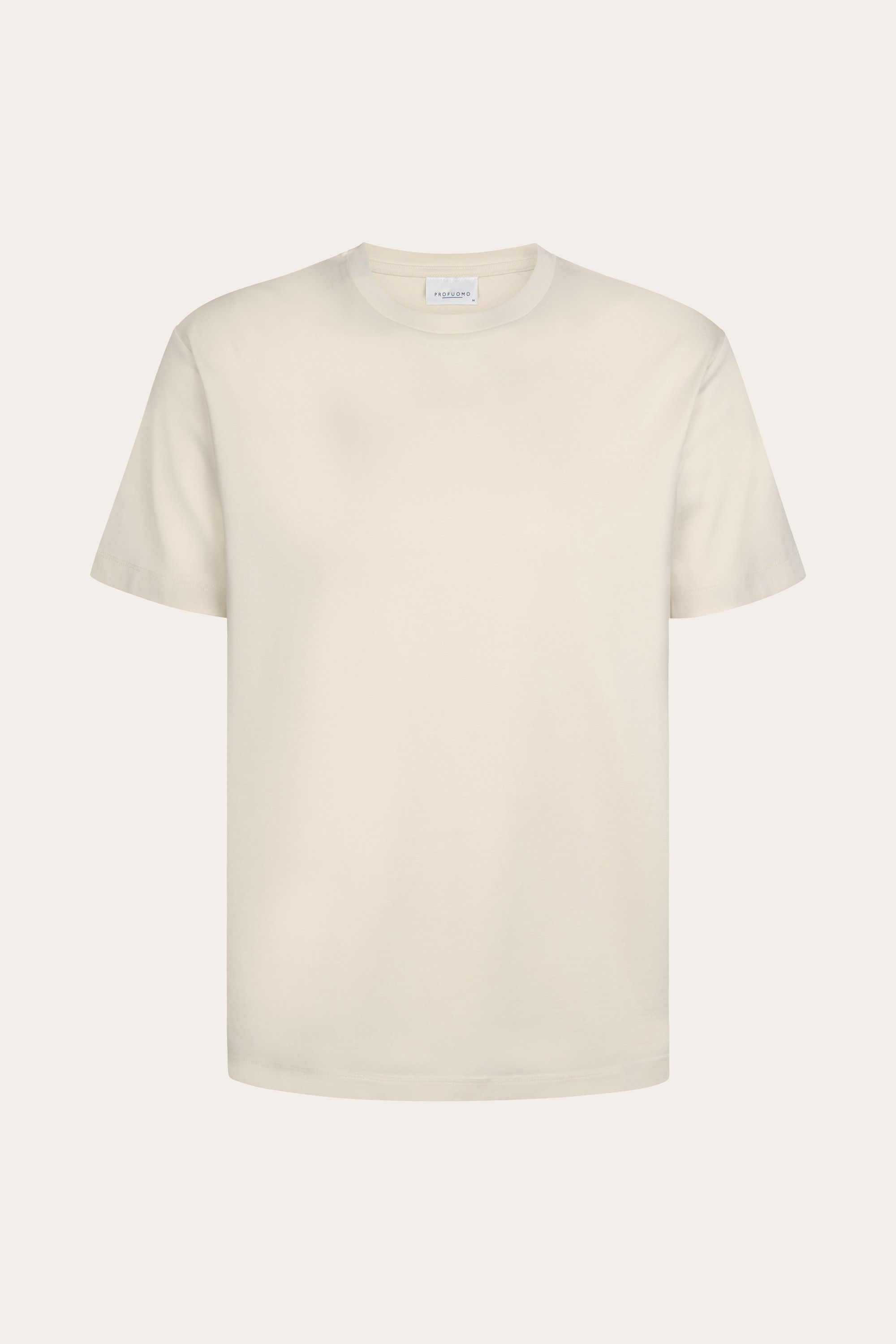 Raw white Pima cotton T-shirt