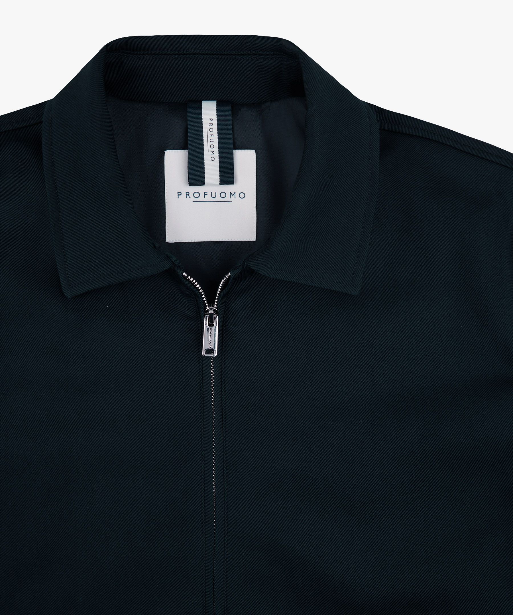 Navy katoenen twill bomber | Profuomo B.V.