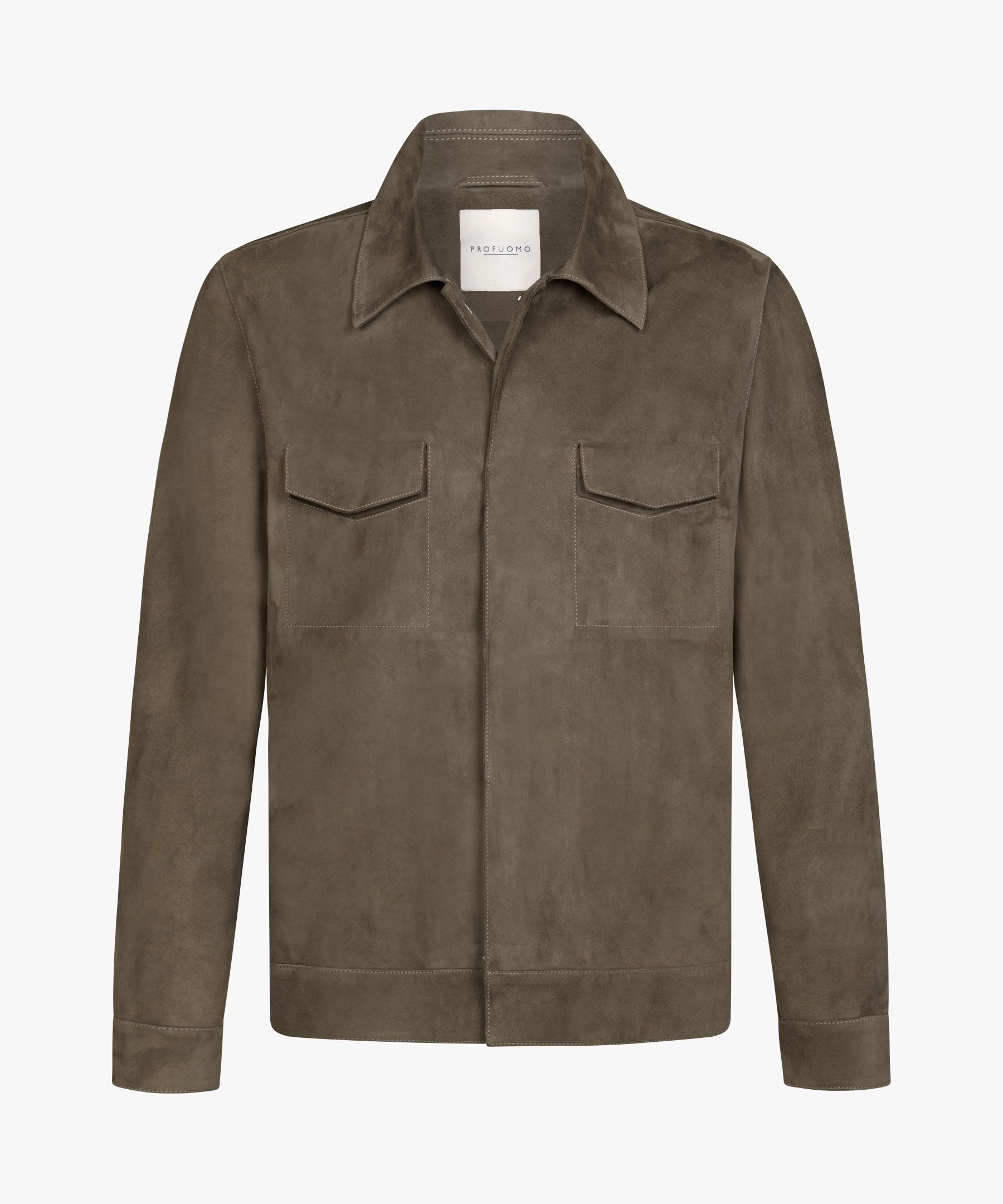 Light brown suede button jacket