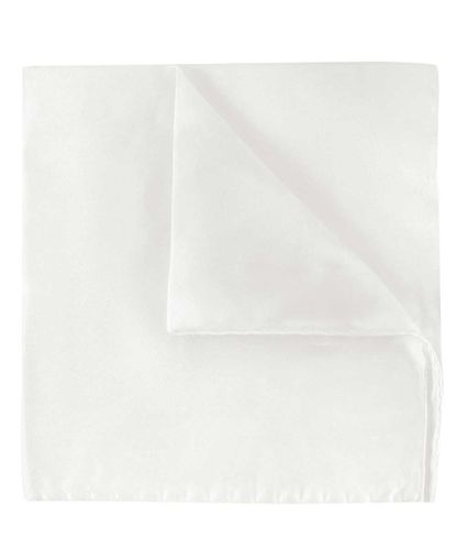 Profuomo Off-white silk wedding pocket square