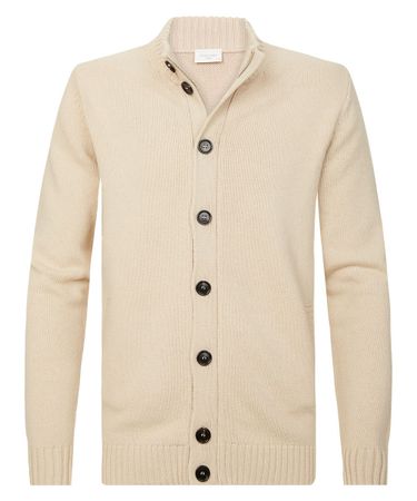 Beige heavy knit cardigan