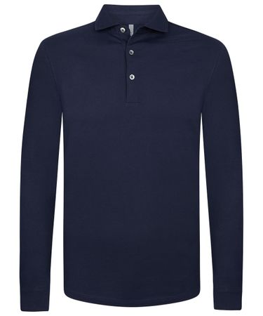 Navy single jersey polo