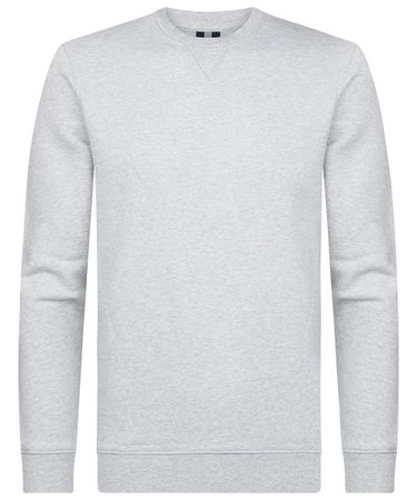Grijs melange crewneck sweater