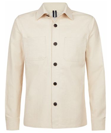 Beige linen overshirt