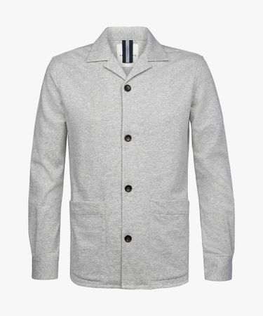 Grey french terry overshirt
