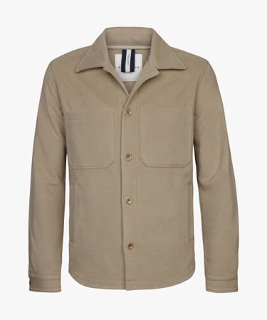 Beige flannel overshirt