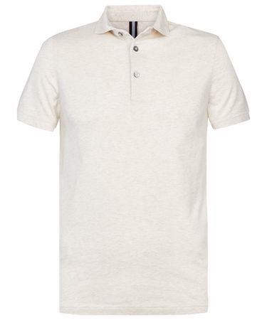 Beige single jersey polo