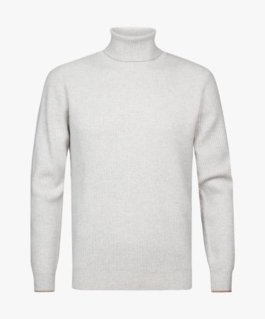 Light grey wool-blend turtleneck