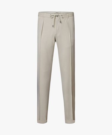 Beige tech knitted sportcord broek